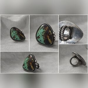 Turquoise and Silver Statement Ring